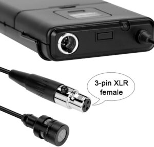 Micrófono de solapa Lavalier con transmisor inalámbrico UHF - Imagen 2