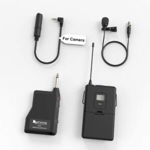 Micrófono de solapa Lavalier con transmisor inalámbrico UHF - Imagen 3